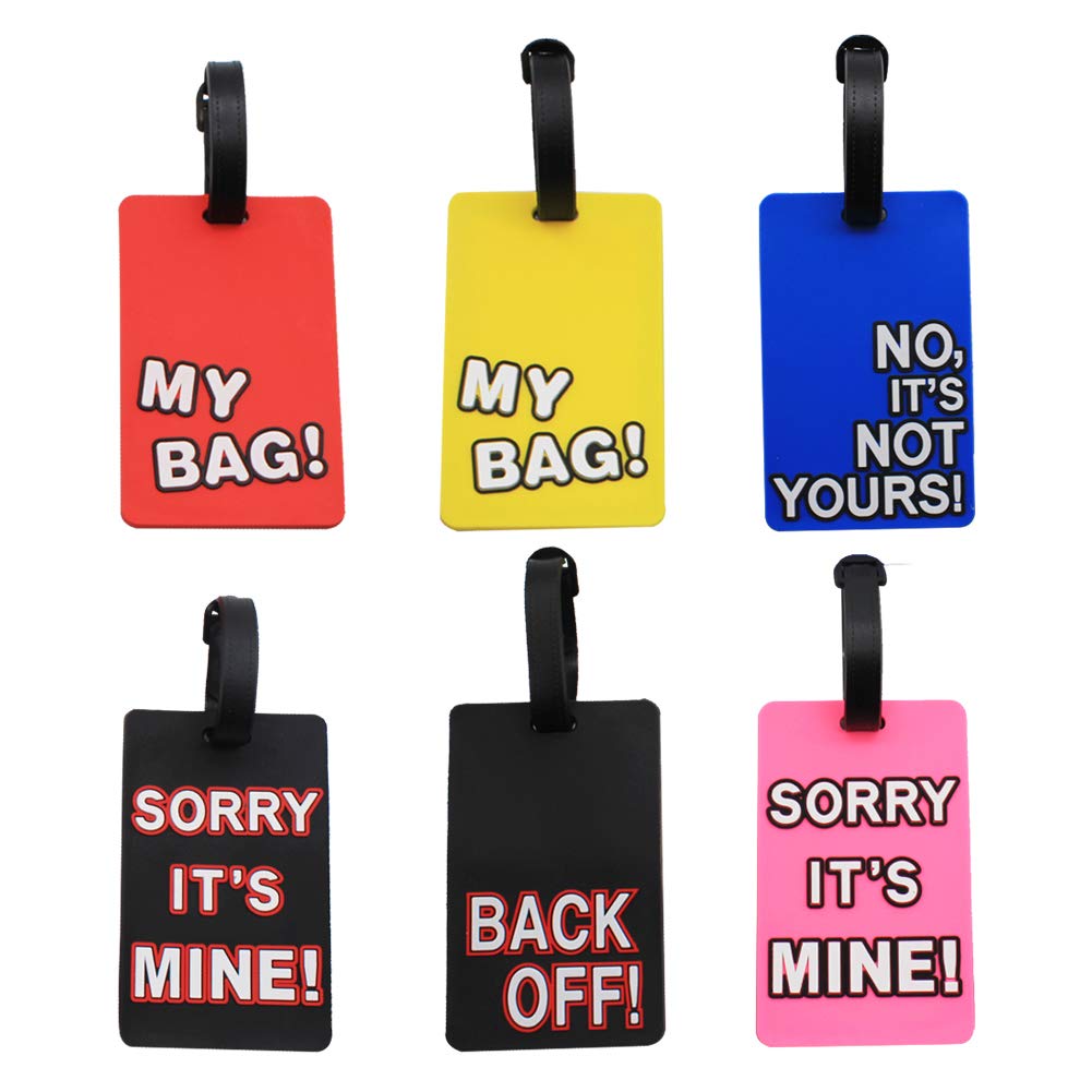 Amazon.co.jp: Mziart 面白い荷物タグ 6個セット 手荷物バッグタグ